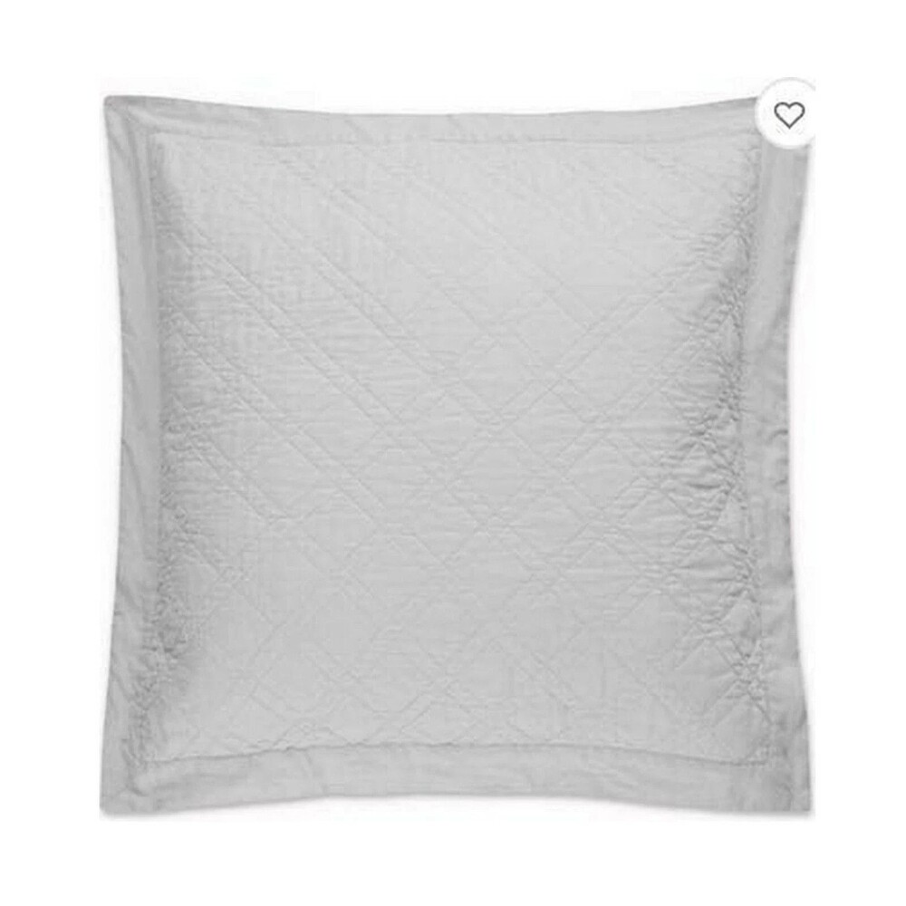 LEVTEX Home Sasha EURO SHAM LINEN / COTTON GRAY NEW